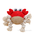 Crabe en peluche de jouets de chien grincement